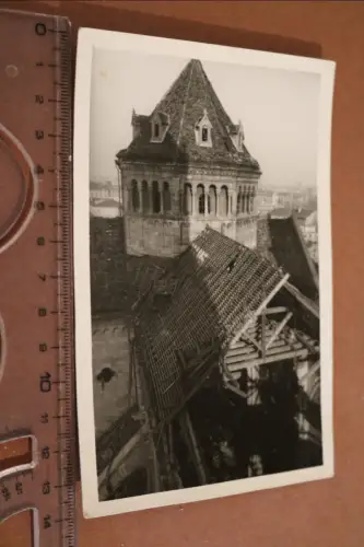 tolle alte Karte verwüstete St. Benno-Kirche - Baustein Wiederaufbau 