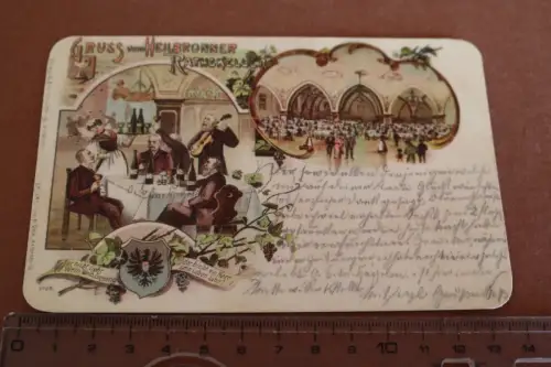 tolle alte Karte - Gruss vom Heilbronner Rathskeller - 1897