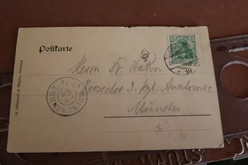 tolle alte Karte - Hamburg Jungfernstieg 1904