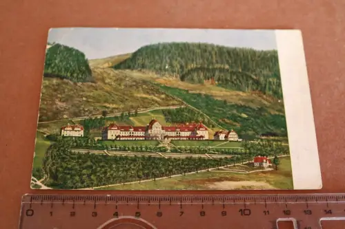 tolle alte Karte -Genesungsheim Schirmeck Elsass 1919 frz. Marke 