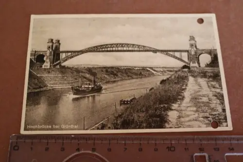 tolle alte Karte - Hochbrücke bei Grünthal 1939