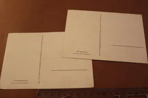 zwei alte Hummelkarten - Geigerlein und Fliegerabwehr 