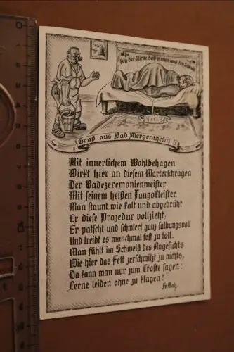 tolle alte  Spruchkarte - Gruß aus Bad Mergentheim 30-50er Jahre ?