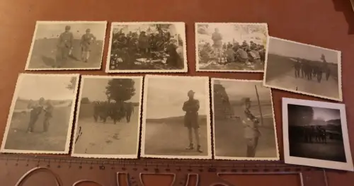 neun alte Fotos Soldaten kroatische Frewillige - Hrvatska legija