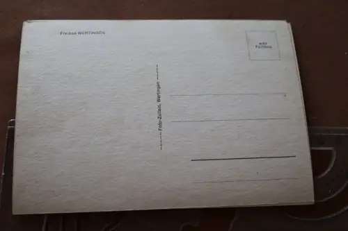 tolle alte Karte -  Freibad Wertingen  60-70er Jahre ? 