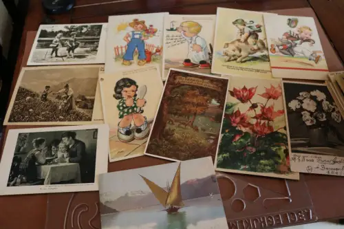 212 tolle alte Karten, Kitsch, Künstler, Feldpost usw viel Deutsches Reich 