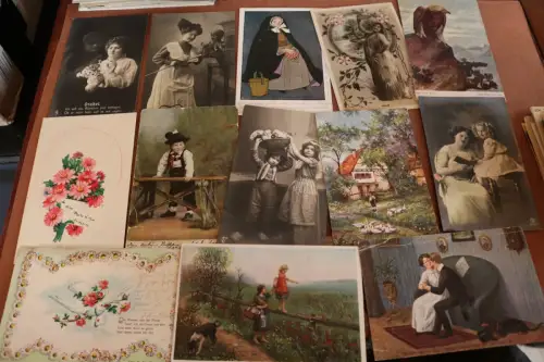 212 tolle alte Karten, Kitsch, Künstler, Feldpost usw viel Deutsches Reich 