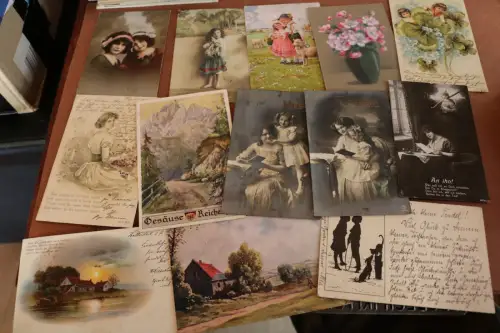 212 tolle alte Karten, Kitsch, Künstler, Feldpost usw viel Deutsches Reich 
