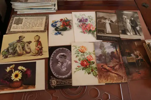 212 tolle alte Karten, Kitsch, Künstler, Feldpost usw viel Deutsches Reich 