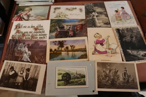 212 tolle alte Karten, Kitsch, Künstler, Feldpost usw viel Deutsches Reich 