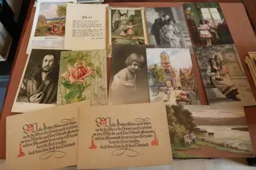 212 tolle alte Karten, Kitsch, Künstler, Feldpost usw viel Deutsches Reich 