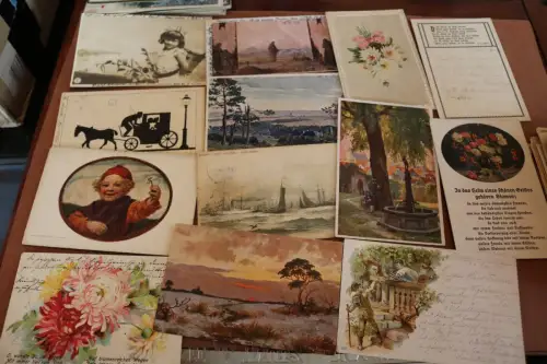 212 tolle alte Karten, Kitsch, Künstler, Feldpost usw viel Deutsches Reich 