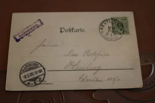 tolle alte Karte - Schloss Liechtenstein 1900