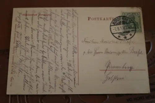 tolle alte  Karte Seehund - Hafenanleger Nordseebad Norderney 1910