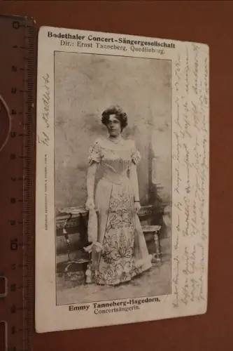 tolle alte Fotokarte Concertsängerin - Emmy Tanneberg-Hagedorn  1903 Bodethaler