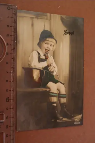 tolle alte Fotokarte Portrait Junge in Tracht - Seppl 1910-20