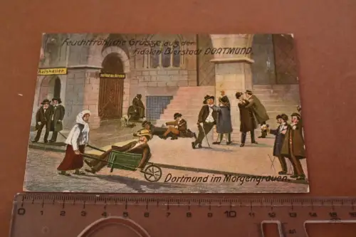 tolle alte  Künstlerkarte - Dortmund im Morgengrauen - Bierstadt 1929