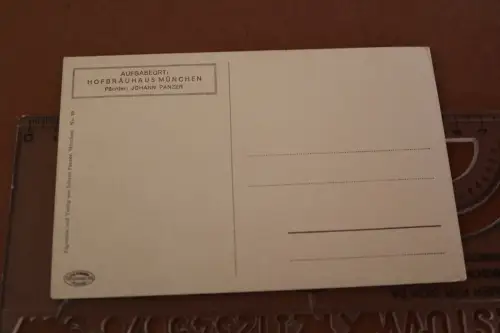 tolle alte  Künstlerkarte - Festsaal im Kgl. Hofbräuhaus zu München 