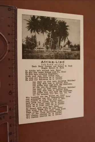 tolle alte Liedkarte - Afrikalied 