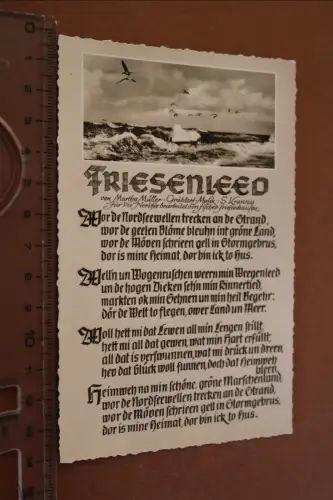 tolle alte  Liedkarte - Friesenlied - 50-60er Jahre ?