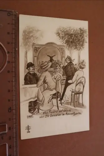 tolle alte  Künstlerkarte  Hein Fienbrot auf Urlaub  ?? - 30-40er jahre 