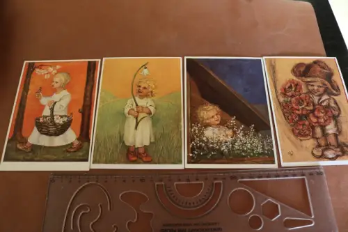 tolle alte  Künstlerkarte  Kindermotive - M. Spötl 40er Jahre 