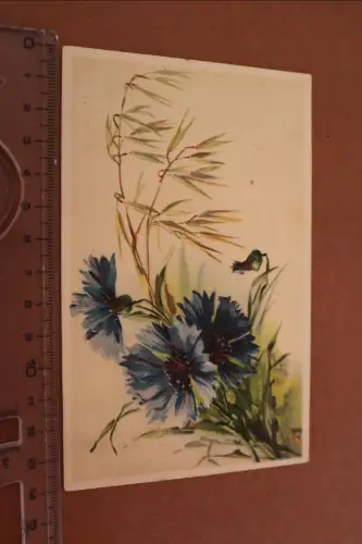 tolle alte  Künstlerkarte Kornblumen - Kornblumentag 1912