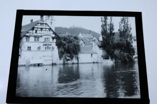 tolles altes Glasdia Stein am Rhein ?? Fachwerkhaus  1900-1910
