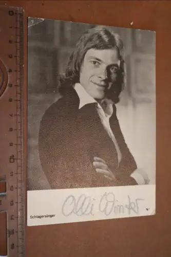 tolle alte Karte - Portrait Olli Winter mit original Unterschrift Schlagersänger