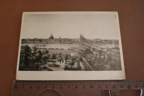 tolle alte Karte -  Dresden - Blick auf die Altstadt - Hasse und Willard - 50-60