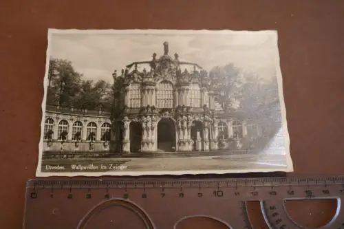 tolle alte Karte -  Dresden - Wallpavillon im Zwinger 30-50er Jahre ?