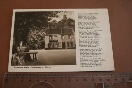 tolle alte Karte -  Gedicht  Aennchen Haus - Bad Godesberg - Lindenwirtin 