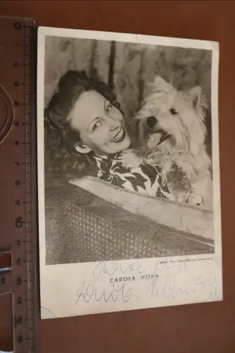 tolle alte Karte - Schauspielerin Carola Höhn mit original Widmung 1957