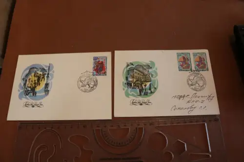 zwei tolle alte russische Umschläge - Antarktisstation ? 1981