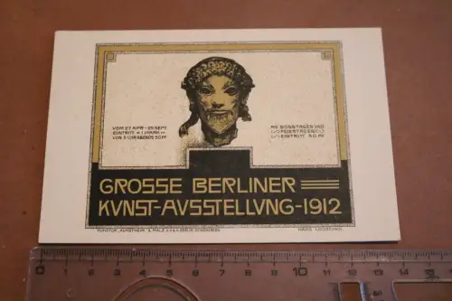 tolle alte Künstlerkarte  Berlin, Grosse Kunst-Ausstellung 1912, Büste