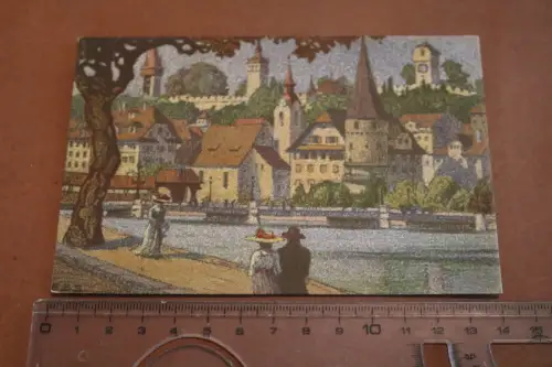 tolle alte Künstlerkarte  Musegg v. Bahnhof aus - Schlatter 1910-30 ??