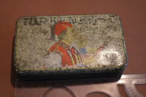 tolle alte Tabakdose ? Türkenkost Heller Feinschnitt - Beckmann Tabak Alter ?