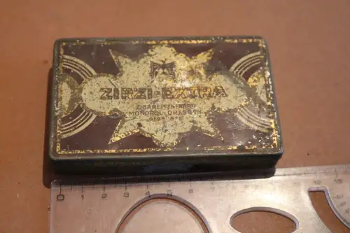 tolle alte Zigarettendose   Zirzi Extra 25 Zigaretten  - Monopol Dresden