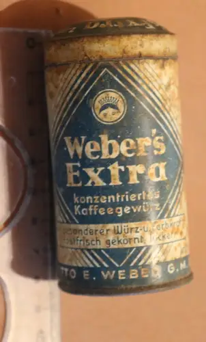 tolle alte Blechdose Weber´s Extra konzentriertes Kaffeegewürz - Nr. 60