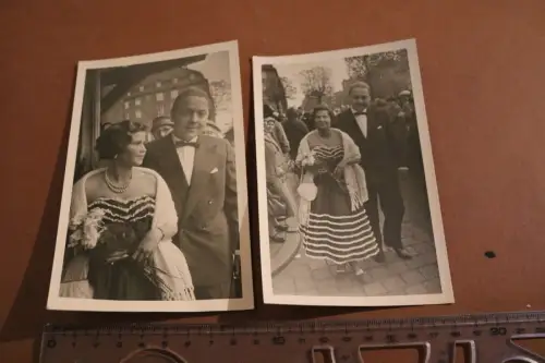 zwei alte Foto - Georg Adenauer mit Frau ????? 60er Jahre ??? 