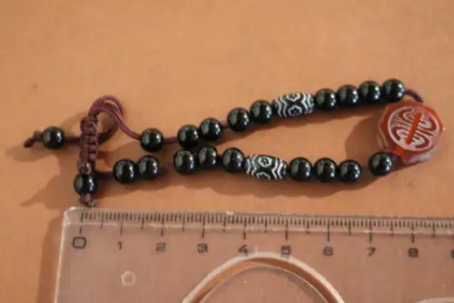 tolle alte Gebebtskette ? Armkette, Symbol - Achat ??? Asien ?