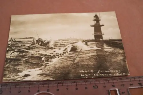 tolle alte Karte - Windstärke 11 - Brunsbüttelkoog Lotsen-Beförderung