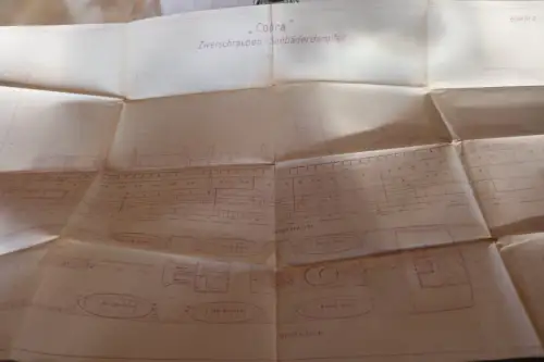 toller alter Schiffsgrundriss Cobra Zweischrauben Seebäderdampfer 