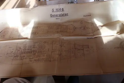 toller alter Schiffsgrundriss  Hermes   See- und Hafenschlepper 1420PSe.