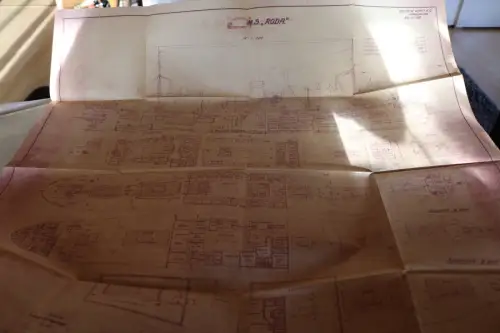 toller alter Schiffsgrundriss   M.S. Roda -  20-30er Jahre ?