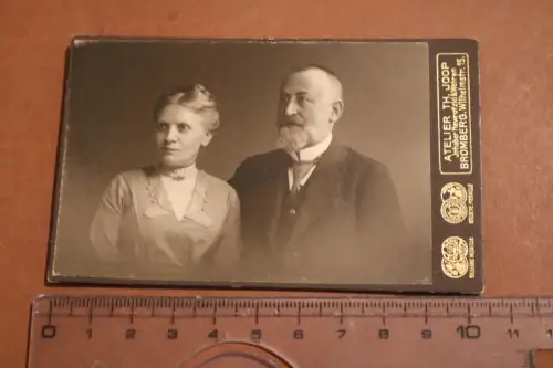 tolles altes CDV Foto älteres Ehepaar ? Bromberg - 1900-1910 ?