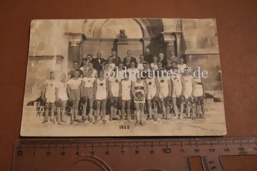 tolles altes Gruppenfoto - Jahnwetturnen in  Freyburg (Unstrut) 1928