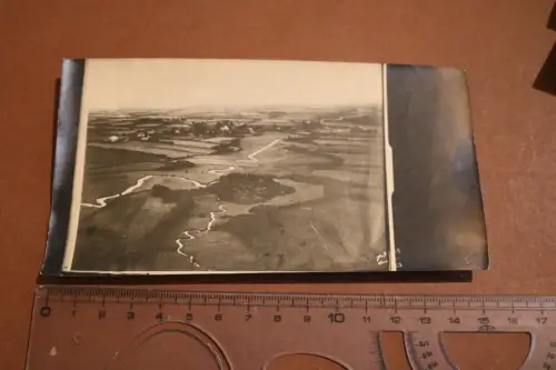 altes Foto - Luftbild Landschaft  Fluss - Ort ???