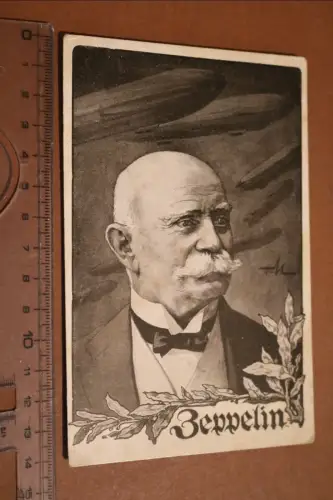 tolle alte Karte - Portrait Zeppelin  30er jahre ?