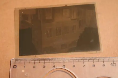 tolles altes Negativ - Haus  Bäckerei - Ort ??? 30-50er Jahre ??